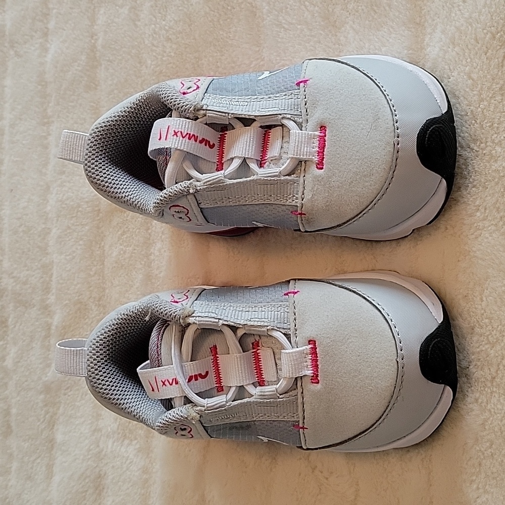**New Item In! Nike Air Max Grey & Pink Kids Shoes